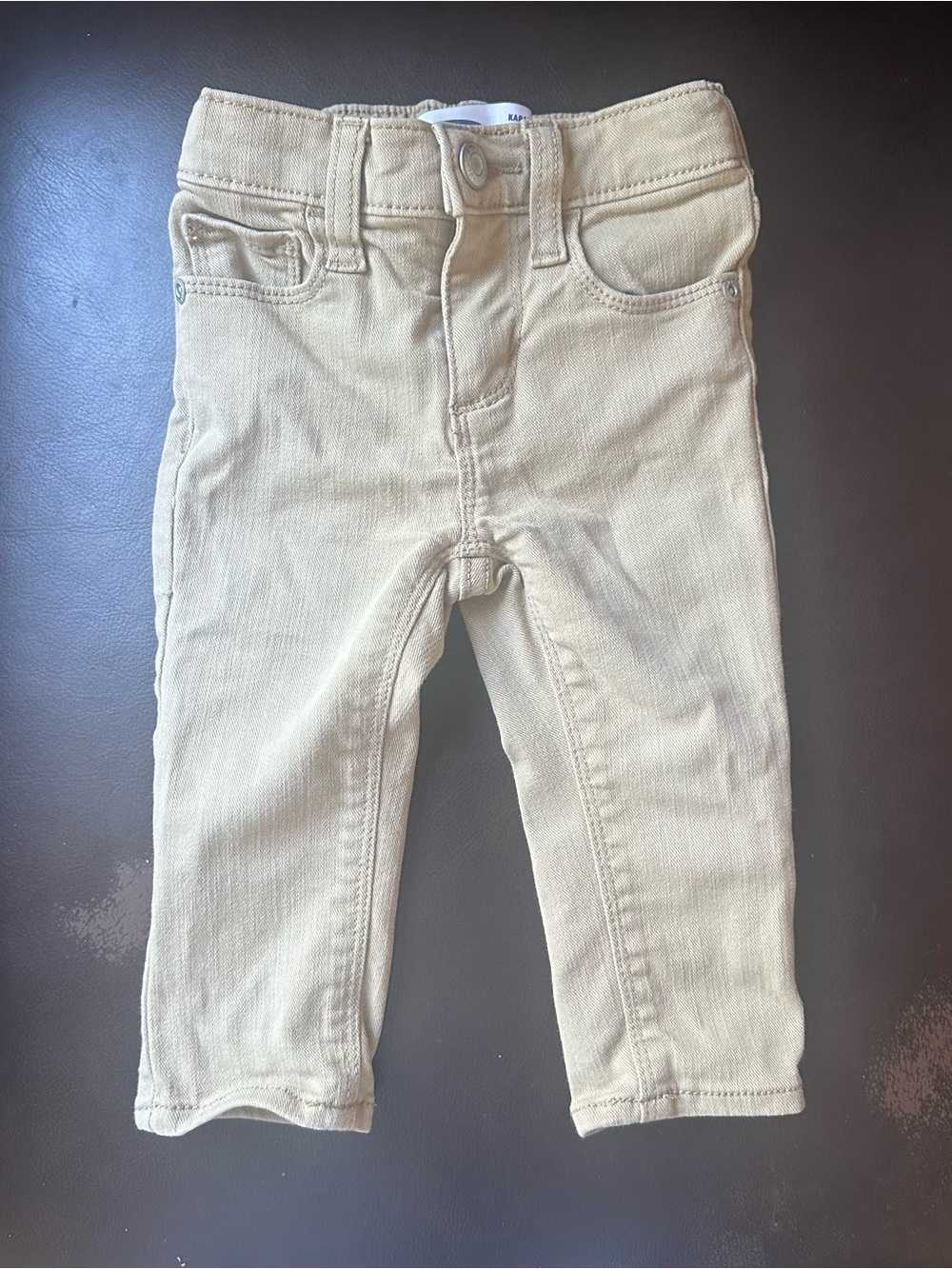 Old Navy Beige Cotton Blend Skinny Jeans, 12-18 months